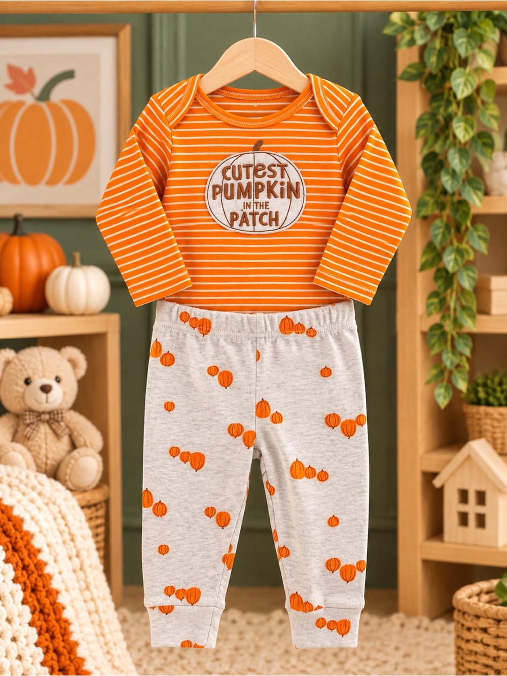 Carter’s Just One You Cutest Pumpkin in the Patch Outfit Set 6M